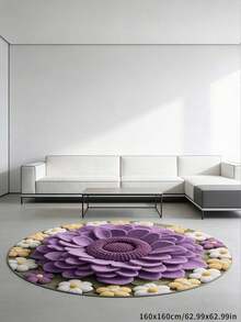 1pc Cartoon Animal Pattern Decorative Rug, Lively And Healing Style, Suitable For Kids Play Area, Bedroom, Minimalist Living Room, Round Area Rug, Decorative Carpet, Bedroom Decor, Small Rug, Carpet, Home Decor, Living Room Rug, Living Room Small Rug, Bedroom Rug, Living Room Home Decor, Outdoor Rug, Washable Rug, Suitable For Spring, Summer, Autumn And Winter - Multicolor - View 7