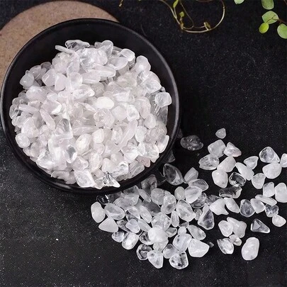 Đá thạch anh trắng thông thường 100g/200g/500g, mảnh tinh thể trang trí cho bể cá, chậu cây, bình hoa, đồ thủ công và trang trí cảnh quan.