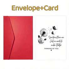 Tarjeta de condolencias con sobre, adecuada para familiares, amigos, padres, vecinos - Expresa condolencias, compañía, cuidado y gratitud - Diseño creativo, a veces las palabras no pueden expresarlo mejor - Una pieza - Ver 4