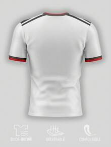1pc Customizable German Football Jersey: Sports - White - View 3