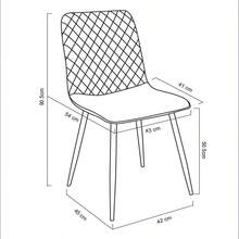 Mcc Direct Set Of 2 Designer Velvet Chairs Fabric Dining Chairs With Metal Legs-Lexi Chairs - Yellow - View 4