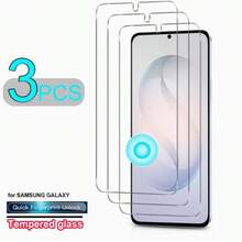 3片装高清钢化玻璃屏幕保护膜,兼容三星Galaxy S24/S24 Plus/S24 Ultra、S25/S25 Plus/S25 Ultra、S26/S26 Plus/S26 Ultra、A56、A16、A36、A17、A26、A57、S25 FE、A07。防摔、防刮、防水、易于安装,手机保护膜。 - 無色 - 查看 23