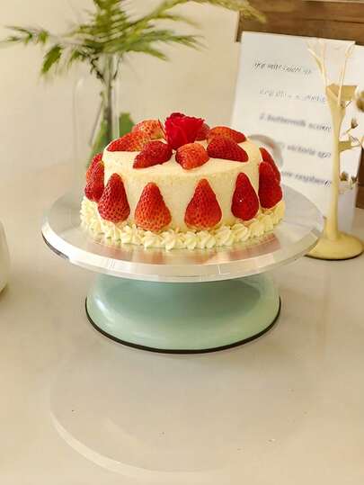 Rotating Cake Stand With Pure Aluminum Alloy Top, Smooth Wire Drawing Cake Turntable For Decorating, Heavy Duty Cake Display Stand With Stable Base, Glossy Cake Decorating Turntable For Even Icing, Professional Cake Rotating Stand For Home Baking, Cake Decorating, Pastry Making And Bakery Use