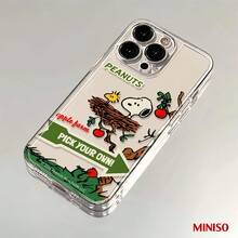 Miniso 名创优品史努比苹果农场透明TPU手机壳，适用于iPhone 17/17 Pro/17 Pro Max/17 Air/16/15/14/13/12/11/X系列，iPhone 17 Pro Max手机壳，iPhone 17 Pro手机壳，iPhone 17手机壳，圣诞礼物，女朋友 - 無色 - 查看 2