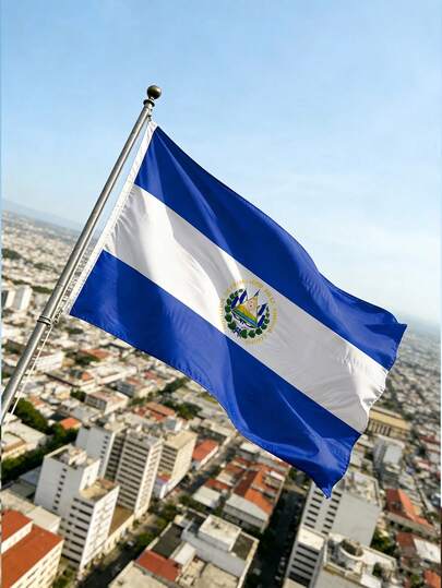 1pc Salvador Flag 90x150CM/3x5 Ft, Large Salvador National Flag - Double-Sided Design, Suitable For Salvador Party Decoration, World Cup Football Party Bar Garden Indoor Outdoor Decor, Holiday Celebration