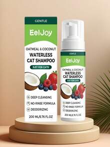 EelJoy 1pc/200ml/1set Pet Waterless Shampoo, Daily Cleaning, Deodorizing, Easy Application, Convenient Cleaning Agent, Suitable For Pet Stores, Pet Grooming Salons, Pet Wash Shops, Pet Boarding Centers, Pet Hotels, Dog Kennels, Cat Catteries, Pet Parks, Pet Cafes, No Time For Bathing, Cold Weather Not Suitable For Water Washing, After Walking Pets: Alternative To Water Washing, Paws, Bottom, Mouth Area, Belly Dirt, Seasonal Shedding Period, Boarding, Travel, Hotel Stay, Quick Removal Of Dirt, Oil, Body Odor, Urine Odor, Saliva Odor And Other Odors, Puppies And Kittens - 1PC - View 9