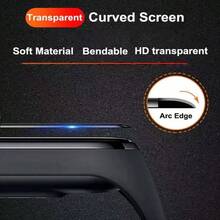 4 Stücke transparente glänzende weiche Displayschutzfolie für Xiaomi Mi Band 10 Serie, hohe Auflösung, fingerabdruckfest, einfache Anbringung, blasenfrei, Muttertags Geschenk - 4 Stück transparent - Übersicht 6
