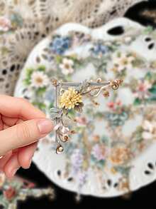50pcs Floral Photo Frame Stickers For Notebooks, Diaries And Phone Cases PET Material Decorative Decals - A - View 4