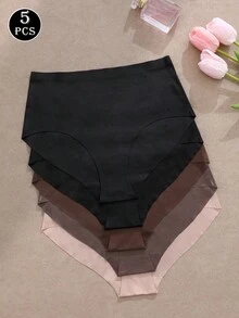 Bộ 5 chiếc quần lót cạp cao không đường may dành cho nữ. - Nhiều màu - Xem 3