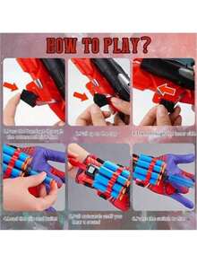 Giocattolo pistola con proiettili in schiuma per decorazioni natalizie, palla ragno con ventosa, gilet da eroe, giocattolo interattivo da indossare al braccio, miglior regalo per le vacanze, accessori per computer, giocattoli, regali, giochi - Multicolore - Visualizzare 7