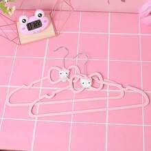 SANRIO 1 cái/5 cái Móc treo quần áo bằng nhựa hình mèo KT, thiết kế nơ hình trái tim màu hồng, giá phơi chống trượt dùng trong nhà - Một kích cỡ phù hợp cho tất cả - Xem 4