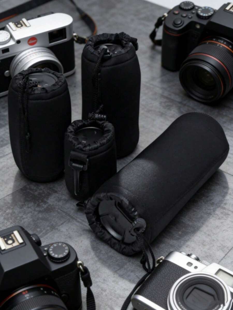1/4 Gói Túi đựng ống kính máy ảnh, Chất liệu Neoprene cao cấp, Thiết kế dung tích lớn chống thấm nước, Túi đựng ống kính máy ảnh mềm, Vỏ bảo vệ ống kính, Túi đựng ống kính máy ảnh SLR Túi đựng vật liệu lặn Túi đựng ống kính Túi đựng ống kính Túi đeo hông chống thấm nước Thùng ống kính chống sốc, Phù hợp với hầu hết các máy ảnh SLR kỹ thuật số Canon, - Nhiều màu - Xem 1