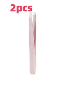 1pc Precision Slanted Tweezers, Stainless Steel Sturdy Handle, Suitable For Eyebrow Trimming, Facial Hair Removal, Debris And Ingrown Hair Removal, Non-Slip Handle, Easy To Remove Fine Hair, Durable Anti-Rust, Suitable For Eyebrow Shaping, Facial Depilation, Daily Skincare, Travel, Hair Salon, Home Beauty, Summer Care, Women's Birthday, Mother's Day, Christmas Gift, Essential Beauty Tool For Makeup Enthusiasts, Pink - Multicolor - View 13