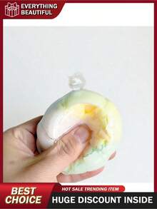 5/3/1 PCS Handmade Crispy Shell Squishy Ball Slow Rebound Sensory Squeeze Toy, Wax Skin Texture Stress Relief Ball, Soft Clay Filled Aesthetic Desk Relaxation Toy With Satisfying Sound, Decompression Ball For Anxiety Tension Relief, Portable Handheld Squeeze Toy, Creative Desktop Ornament Stress Reliever For Home Office Daily Use, Ideal Holiday Gift And Relaxation Prop - 彩色 - 查看 3