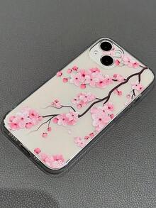 1 pieza Funda de teléfono con cobertura completa, transparente, con amortiguador de aire y diseño de flor de lirio rojo brillante, compatible con iPhone11 12 13 14 15 16 17 ProMax, A55/54/53/52/51, S25/24/23/22/21 Series - Estilo 1 (1 pieza) - Ver 3