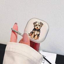 适用于 Galaxy Buds Pro / Galaxy Buds 2 Pro / Galaxy Buds Live / Galaxy Buds FE / Galaxy Buds 4 的时尚百搭透明软耳机保护套，采用 UV 印刷工艺，印有可爱的贵宾犬卡通图案，无线耳机 2 Pro 透明简约保护套 - 無色 - 查看 4