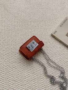 Mini Handbag, New Versatile Small Niche Chain Shoulder Square Bag For Women - Brown - View 9