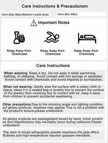 1 pieza Cadena de cintura con diseño minimalista de tono dorado de estilo bohemio con girasol y cara sonriente, adecuada para bodas, banquetes, fiestas, gran regalo para amigos y seres queridos - Dorado - Ver 7