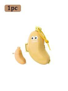 2/1pc Cute Banana Shape Toothbrush Holder And Travel Case, Mini Portable 2-In-1 Toothbrush Protection Storage Set, Built-In Silicone Toothpaste Small Capsule Storage Case , Hanging Storage, Easy To Drain, Travel Hotel Portable Toiletries. - Multicolor - View 15