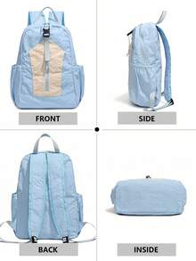 Esta mochila multifuncional es un artículo esencial para estudiantes que se desplazan, viajes a corta distancia y compras diarias. Disponible en 4 colores, cambia fácilmente entre estilos frescos, retro, minimalistas y al aire libre. Diseño de almacenamiento multicapa, práctico y totalmente funcional. - Multicolor - Ver 4