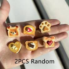 3pcs/6pcs Cartoon Toast Resin Refrigerator Magnets, Creative Magnetic Stickers, Cute Decorative Magnets, Personalized Fridge Magnets, Suitable For Kitchen, Office, Whiteboard, Storage Cabinet And Dishwasher, Kitchen & Home Decor, Party Favors - Multicolor - View 17