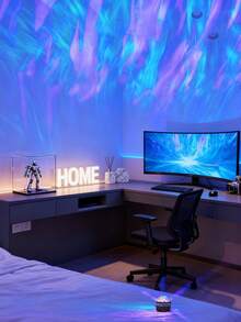 RGB Dynamic Aurora Projection Lamp, LED Night Light, USB Powered, With Remote Control, Galaxy Starry Sky Projector, Bedroom Night Light Projector, Star Projector, Room Decor, Home Theater, Ceiling, Gift Decor, Wedding Decor, Magical Projection Lamp, Perfect Gift For Friends On Christmas, Halloween - Northern Lights Ambient Light - View 9
