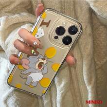 Ốp điện thoại MINISO Tom và Jerry Taffy bằng TPU trong suốt cho iPhone 17/17 Pro/17 Pro Max/17 Air/16/15/14/13/12/11/X Series Ốp iPhone 17 Pro Max Ốp iPhone 17 Pro Ốp iPhone 17 Quà tặng Giáng sinh cho bạn gái - Trong sáng - Xem 3