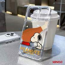 Miniso 名创优品史努比花生透明TPU手机壳，适用于iPhone 17/17 Pro/17 Pro Max/17 Air/16/15/14/13/12/11/X系列，iPhone 17 Pro Max手机壳，iPhone 17 Pro手机壳，iPhone 17手机壳，圣诞礼物，女朋友 - 無色 - 查看 1