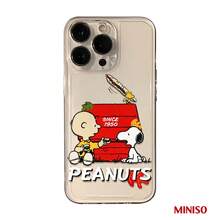 名创优品史努比和查理·布朗透明TPU手机壳，适用于iPhone 17/17 Pro/17 Pro Max/17 Air/16/15/14/13/12/11/X系列，iPhone 17 Pro Max手机壳，iPhone 17 Pro手机壳，iPhone 17手机壳，圣诞礼物，女朋友 - 無色 - 查看 6