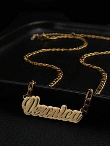 1 chiếc vòng cổ khắc chữ theo yêu cầu, thanh lịch, đa chức năng, thời trang, sang trọng, tối giản, trẻ trung, xinh đẹp, quyến rũ. Vòng cổ khắc tên hình cánh hoa màu vàng mờ, quà sinh nhật, quà cá nhân hóa, quà kỷ niệm, trang sức tùy chỉnh, quà tặng cho bạn bè, gia đình, người yêu. - Nhiều màu - Xem 5