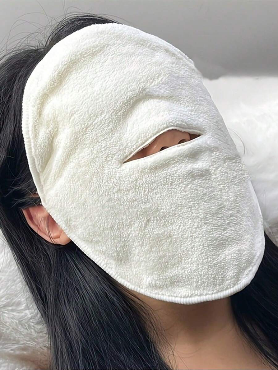 1 chiếc khăn mặt nạ hấp tái sử dụng, thích hợp cho chăm sóc da bằng hơi nước nóng/lạnh, dùng tại nhà, phòng tắm, trường học, salon. - Mô hình một lỗ - Xem 1