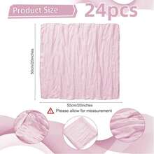 6/12/24pcs Cream Balinese Cheesecloth Napkins Decor, Suitable For Outdoor Events Such As Weddings, Bridal And Baby Showers, Birthday Parties, Mother's Day, Home Decor, Family Gatherings, Banquets, Receptions, Buffets, Picnics And Various Theme Parties. - Multicolor - View 24