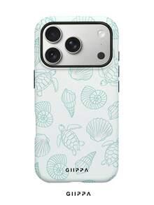 Una elegante funda para teléfono que no incluye cordón ni soporte. Funda para teléfono 17 Pro con diseño de tortuga marina y concha en azul claro, compatible con 16/15/14 Pro. Funda para teléfono coreana elegante e interesante, compatible con 11/12/13/14/15/16 Pro Plus. Diseño elegante adecuado para hombres y mujeres, regalo para Navidad, Día de San Valentín, Pascua, temporada de bodas y cumpleaños para novias. - Caqui - Ver 11
