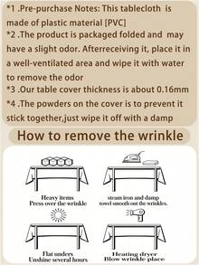 1 chiếc khăn trải bàn/khăn trải bàn nhỏ kiểu đồng quê, chống thấm nước, chống dầu, không cần giặt, họa tiết lá cây xanh. - Nhiều màu - Xem 4