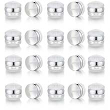 50pcs Silicone Earring Back Stoppers, Suitable For Earrings/Dangle Earrings, Safety Lock Earring Backs, Suitable For Heavier Earrings, Non-Irritating Low Allergy Soft Transparent Earring Back Replacement - Silver - View 7