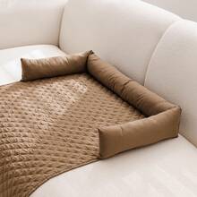 1 tấm thảm cho thú cưng dùng được cả bốn mùa, đệm sofa kiêm giường ngủ cho chó và mèo. - màu đen - Xem 3
