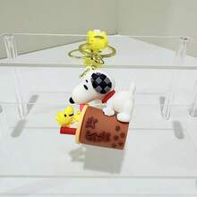 SNOOPY 1个太空史努比狗钥匙扣卡通可爱汽车钥匙扣女孩心形情侣包包挂件，新年礼物，情人节礼物，复活节礼物[随机款式] - 彩色 - 查看 4