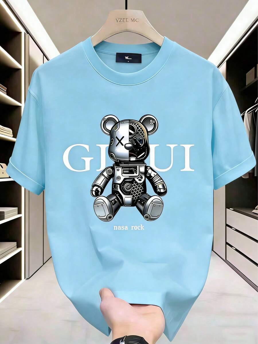 GucciS Modern Elegant And Timeless Classic USA-Shirt-LeeS/DiorSSNew Casual-Shirts Men And WomenUnisex Casual-Shirts - 淺藍色 - 查看 1