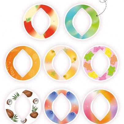 1 PC Ellipse Shape Flavor Rings For Bottle, Fruit Fragrance Rings For Water Bottle, Creative Water Cup Scented Rings For Outdoor Sports, Suitable For Fruit Fragrance Water Bottle