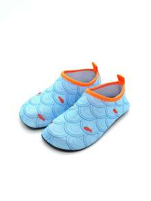 Giày đi nước cho bé gái màu xanh hồng gradient in họa tiết vảy cá, chất liệu TPR chống trượt, chống trầy xước, nhanh khô, thích hợp cho mùa hè, đi biển, công viên nước, kỳ nghỉ, hồ bơi, tiệc tùng, bơi lội. - Nhiều màu - Xem 5