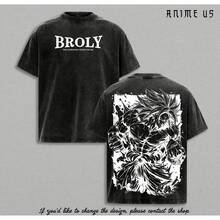 Legendary Super Anime Shirt Vintage Washed Retro Graphic Powerful Form Massive Muscle Streetwear Limited - 黑色 - 查看 5
