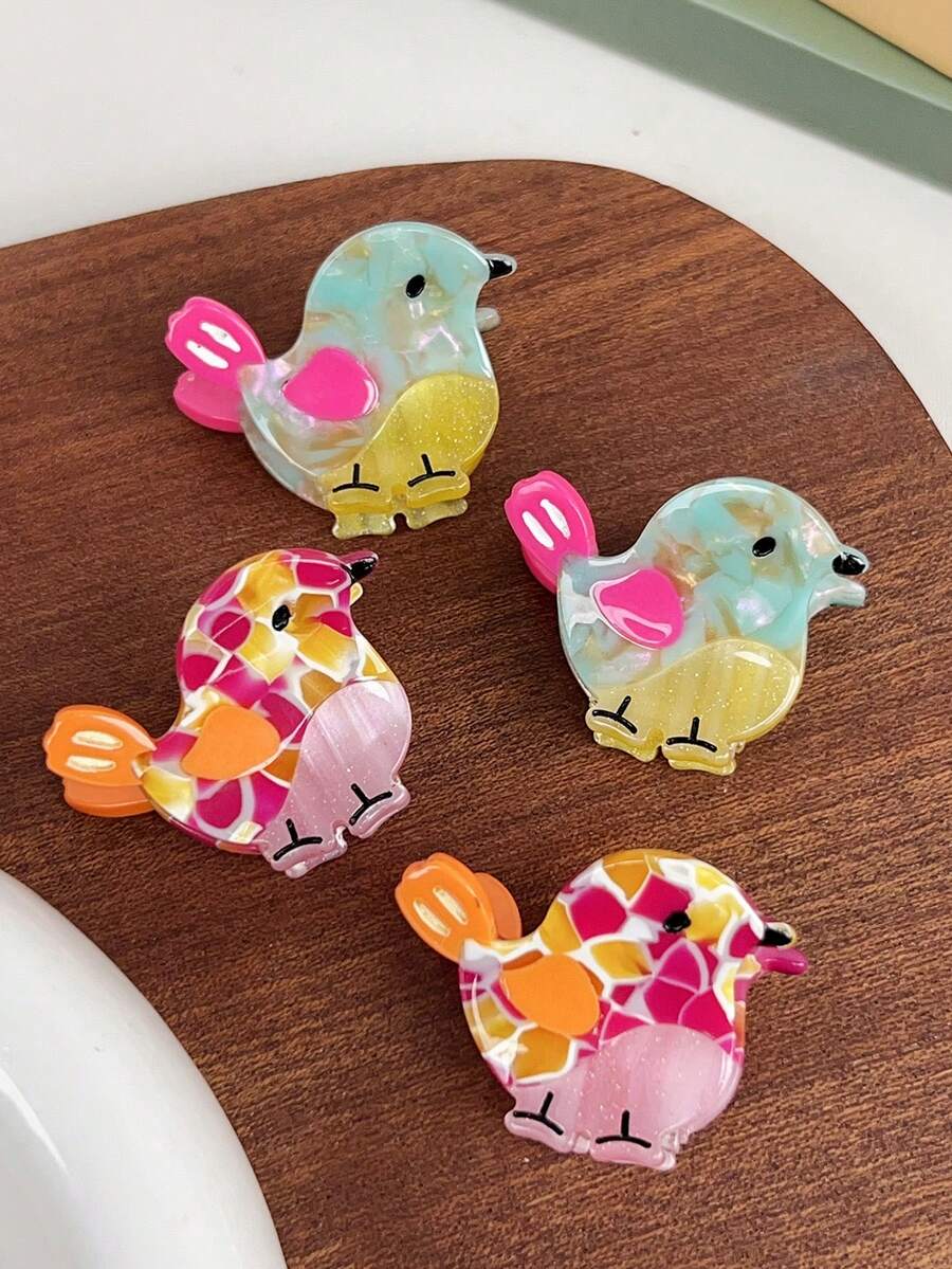 2 chiếc kẹp tóc hình chim dễ thương! Phụ kiện tóc thiết kế hình động vật ngộ nghĩnh - Chất liệu acetate, lý tưởng cho các bữa tiệc và sử dụng hàng ngày, đa năng cho kiểu tóc mái/tóc lệch, trang phục mùa hè, lễ hội, tiệc tùng. - Nhiều màu - Xem 1