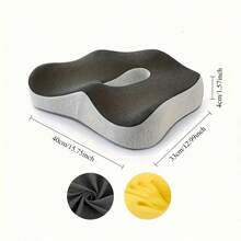 Almohada de apoyo lumbar de espuma viscoelástica, cojín ergonómico corrector de postura de 3 zonas, alivia el dolor de espalda, apto para oficina, asiento de coche, silla de ruedas - A - Ver 6