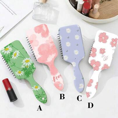 1支INS风清新气垫发梳，柔软头皮按摩梳，防静电顺发梳，适合女性和女孩日常使用