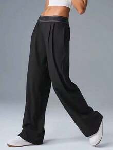 Women's Lightweight High Elasticity Running Pants - Casual Quick-Dry Sports Pants With Zipper Pockets.Loose, High-Stretch, Breathable And Quick-Dry Sports Pants Suitable Running, Hiking, Fitness And Other Activities.Casual Style, Made Of Premium Soft Fabric, Comfortable And Breathable, With Excellent Elasticity, Various Sports Scenarios.Black Spring - màu đen - Xem 7