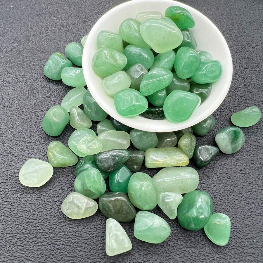 100g Grava de jade Dongling natural - Guijarros irregulares para mini acuarios, suculentas, terrarios y relleno de jarrones - A - Ver 1