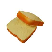 1pc Squishy Realistic Toast Slice Squeeze Toy, Popular Food Stress Relief Slow Rebound Toy - Multicolor - View 7