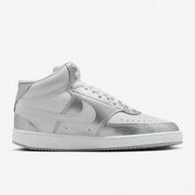 Zapatillas deportivas de media caña versátiles, antideslizantes y con amortiguación de golpes para mujeres - Blanco/Plata - Ver 6