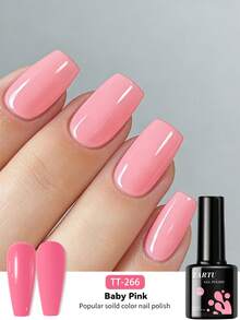 Esmalte em gel TARTU 8ml, cores Jelly Color, nas cores preto, branco, rosa, amarelo, azul, vermelho e rosa claro. Livre de HEMA e TPO. Removível com acetona (UV/LED). Semipermanente, ideal para unhas decoradas em casa ou no salão. Perfeito para o dia a dia. - Multicolorido - Ver 14