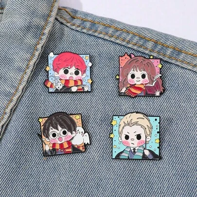  Warner Bros 1/4 Pcs Fashion Classic Cartoon Brooch Cute Enamel Pin Backpack Clothing Jewelry Metal Badge Accessories Gifts
